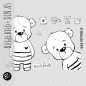 Preview: Bügelbild - "Paul der Bär - Hello World" - XaXelu Design